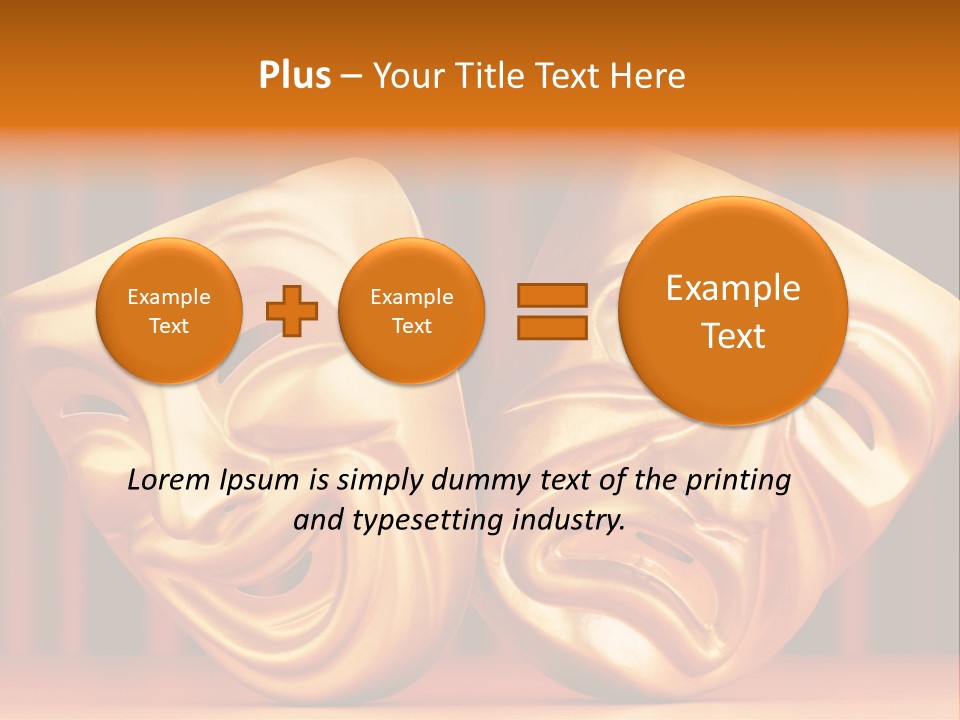 Humor Mask Depression PowerPoint Template