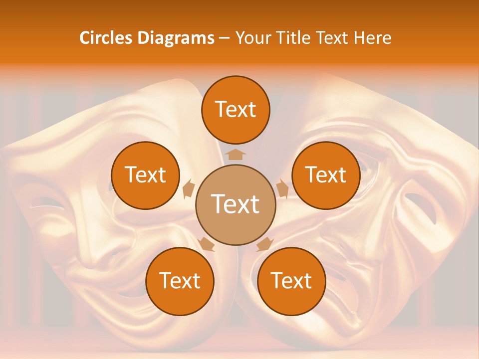 Humor Mask Depression PowerPoint Template