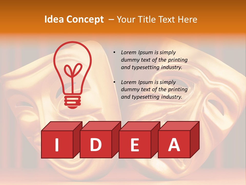 Humor Mask Depression PowerPoint Template