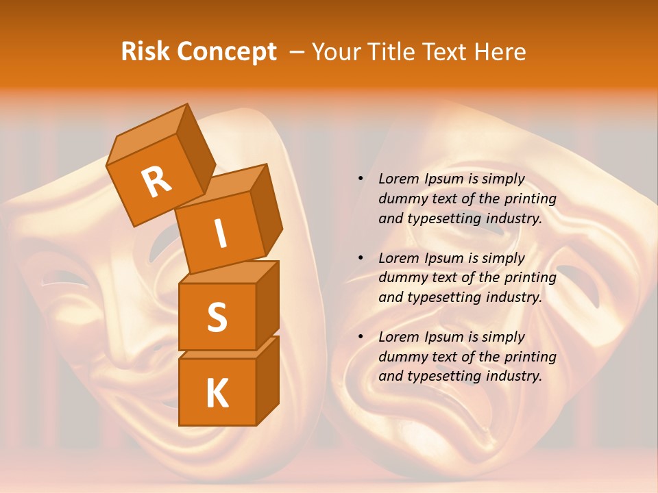 Humor Mask Depression PowerPoint Template