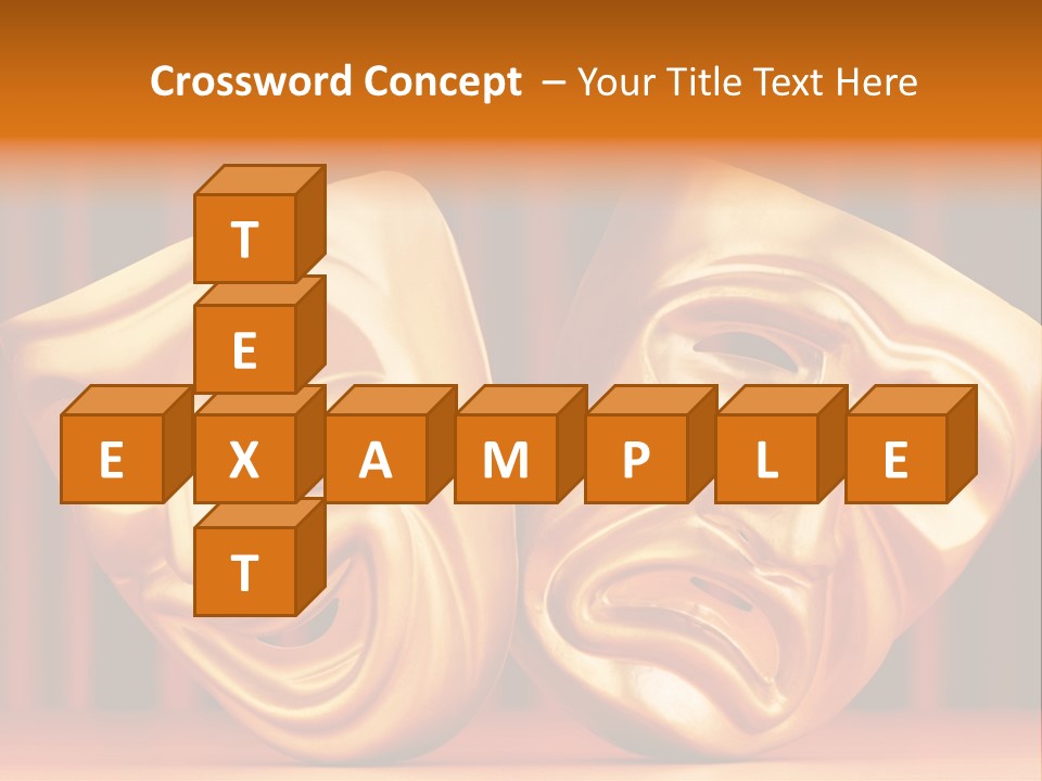 Humor Mask Depression PowerPoint Template