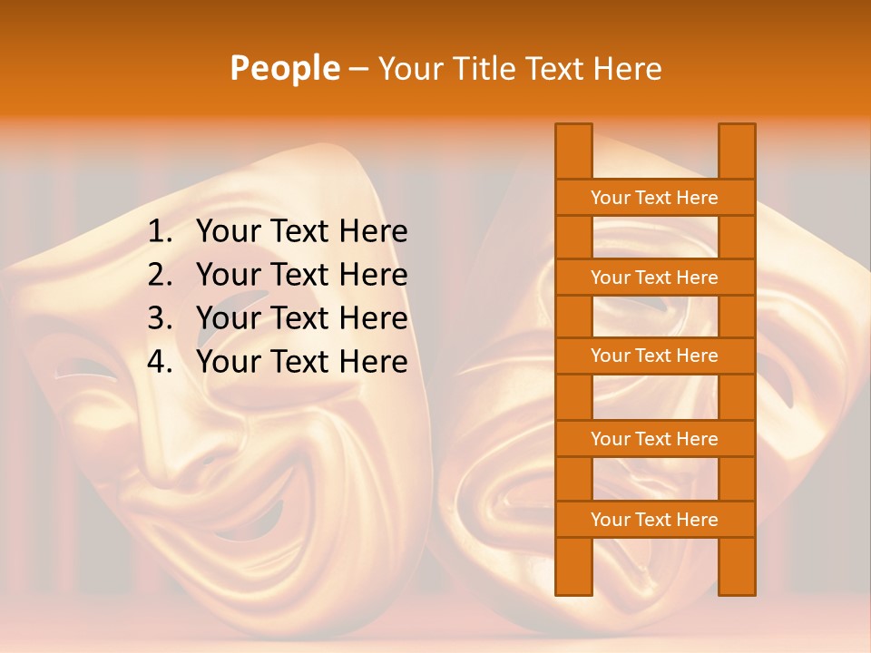 Humor Mask Depression PowerPoint Template