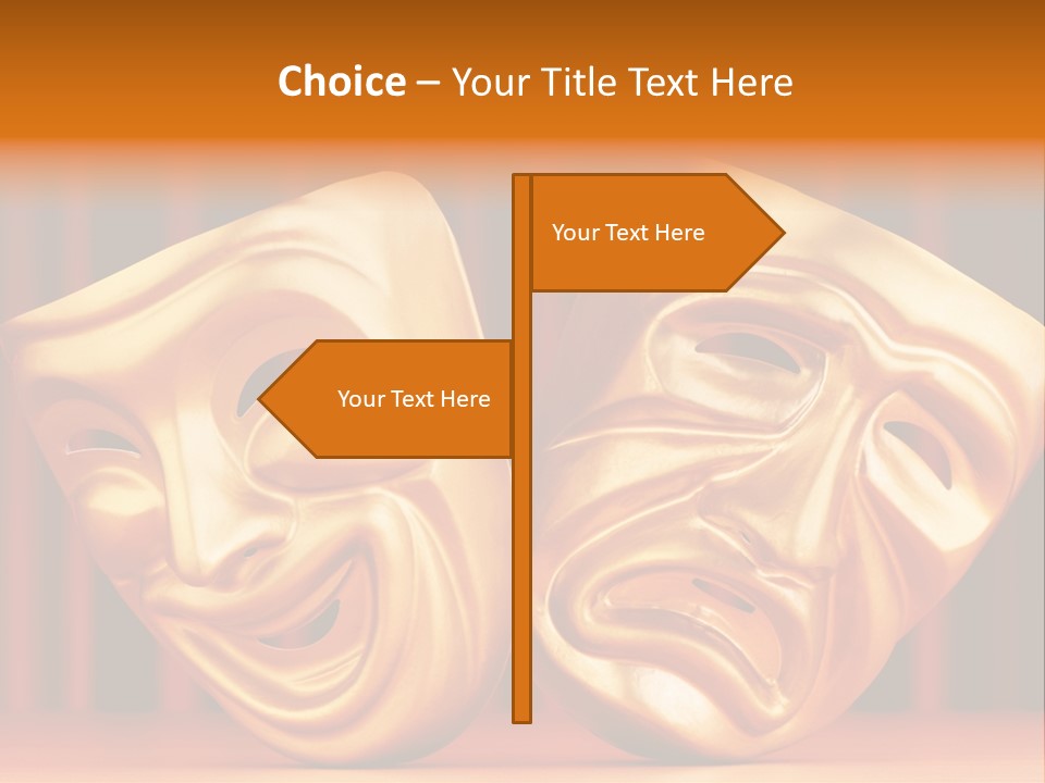 Humor Mask Depression PowerPoint Template