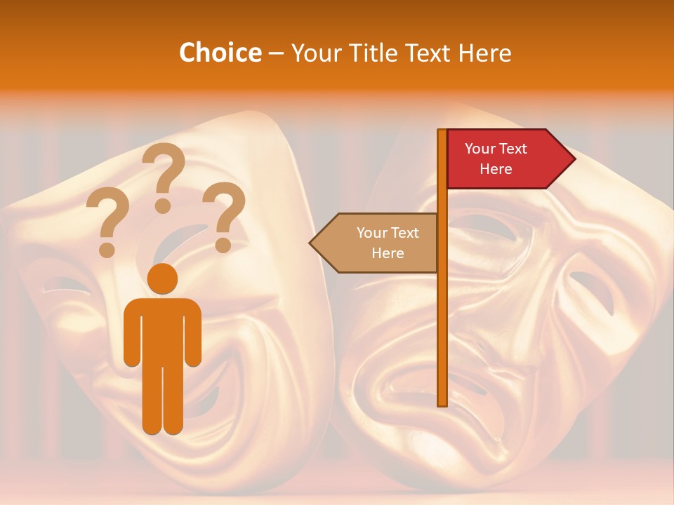 Humor Mask Depression PowerPoint Template