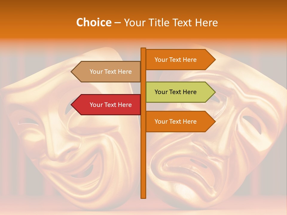 Humor Mask Depression PowerPoint Template