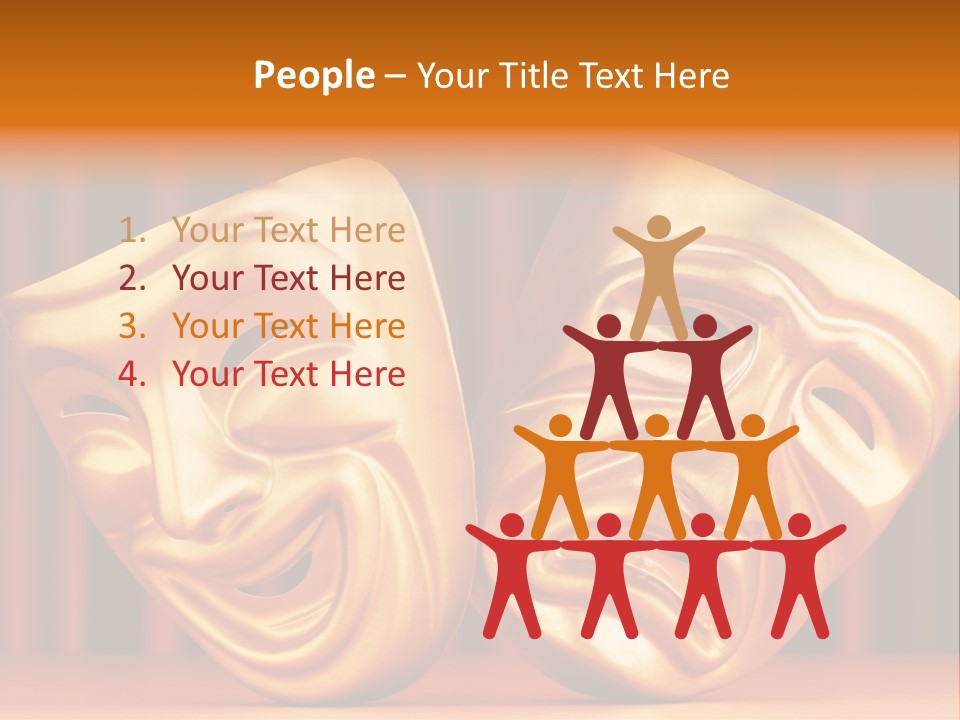 Humor Mask Depression PowerPoint Template