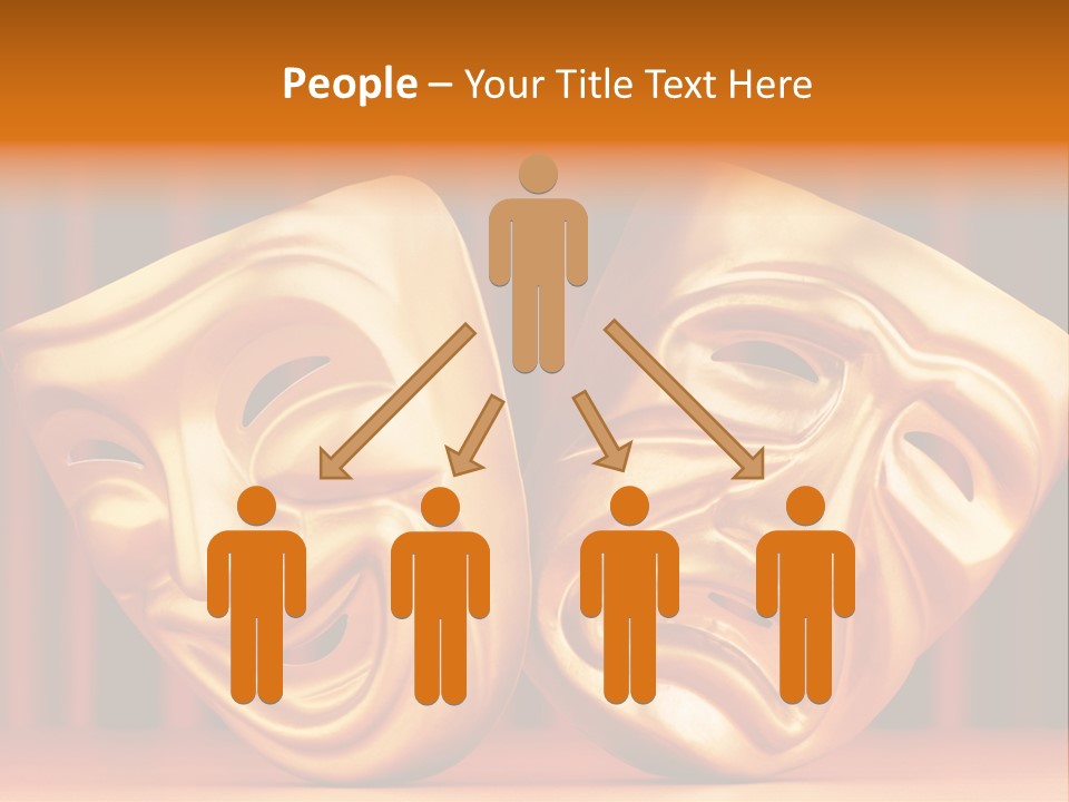 Humor Mask Depression PowerPoint Template