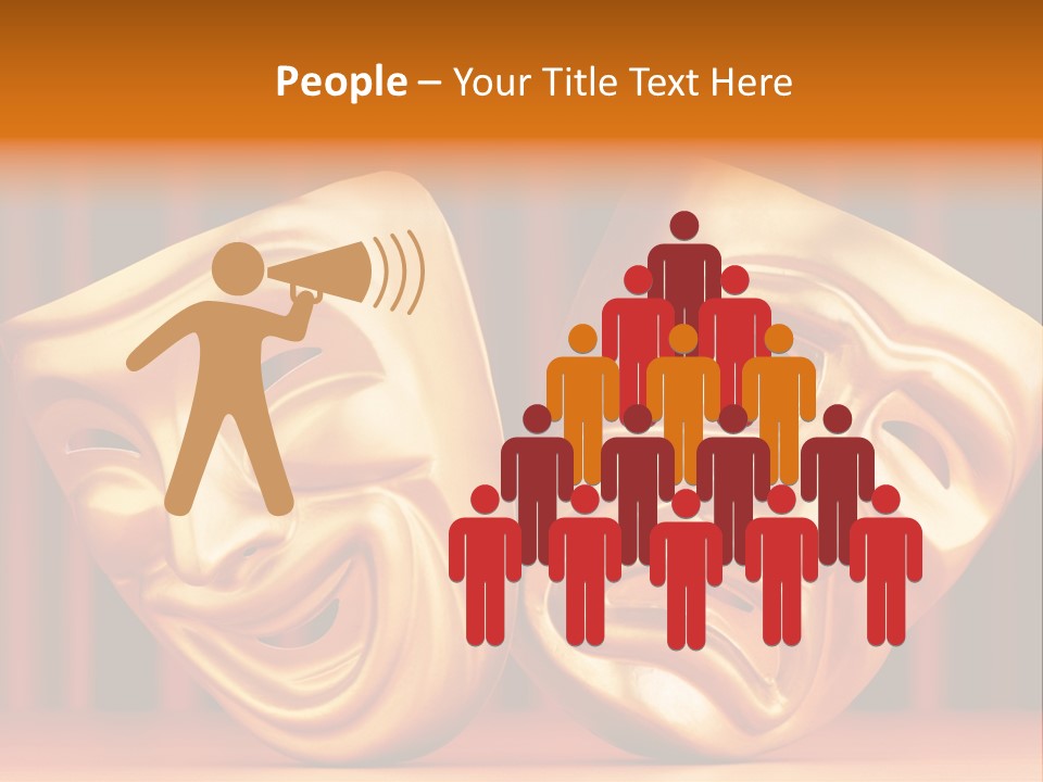 Humor Mask Depression PowerPoint Template