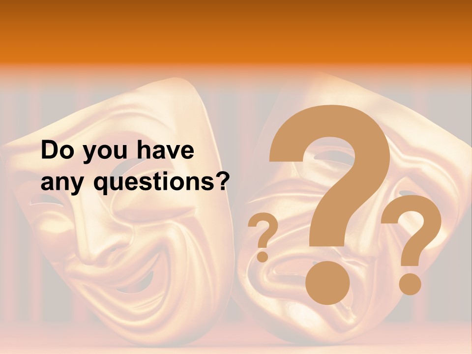 Humor Mask Depression PowerPoint Template