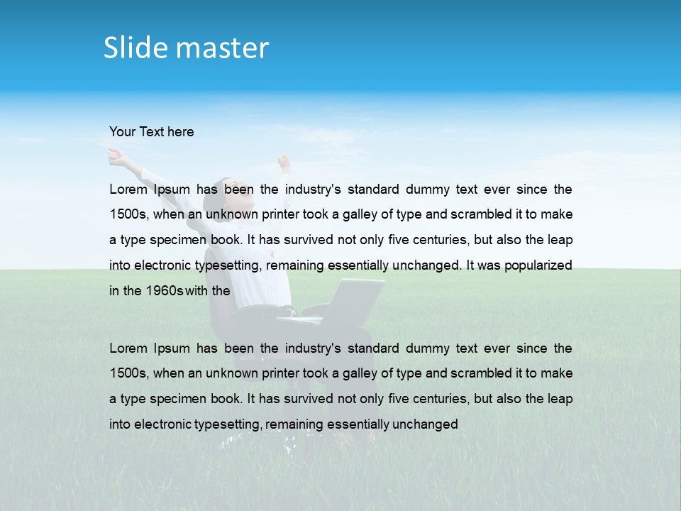 Armchair Recliner Pretty PowerPoint Template