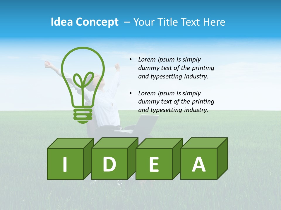 Armchair Recliner Pretty PowerPoint Template