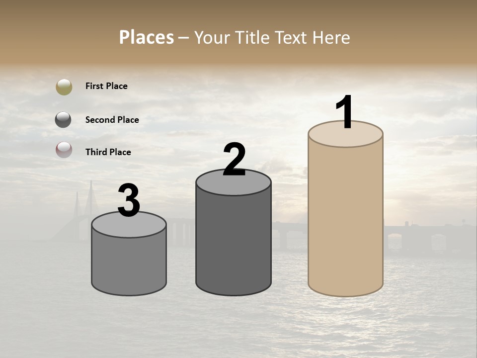 Water Clouds Bridge PowerPoint Template