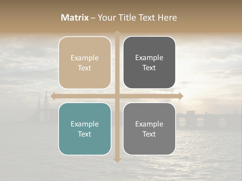 Water Clouds Bridge PowerPoint Template