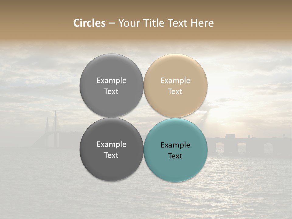 Water Clouds Bridge PowerPoint Template