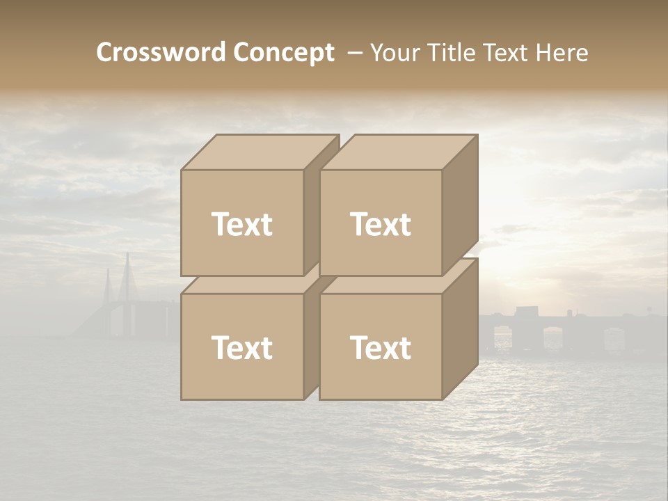 Water Clouds Bridge PowerPoint Template