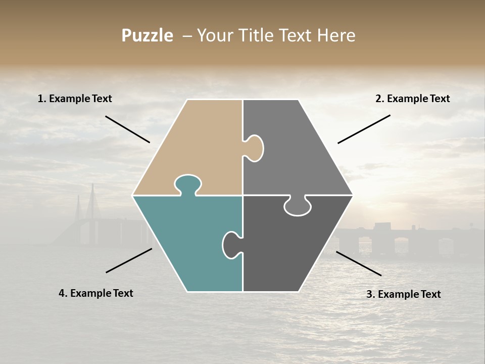 Water Clouds Bridge PowerPoint Template