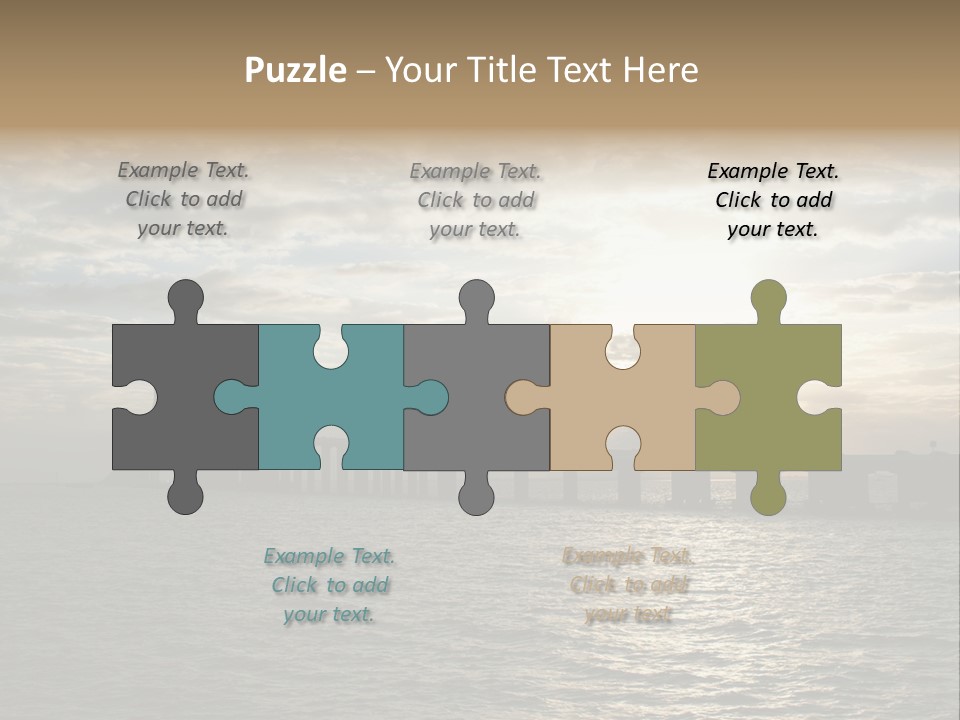 Water Clouds Bridge PowerPoint Template