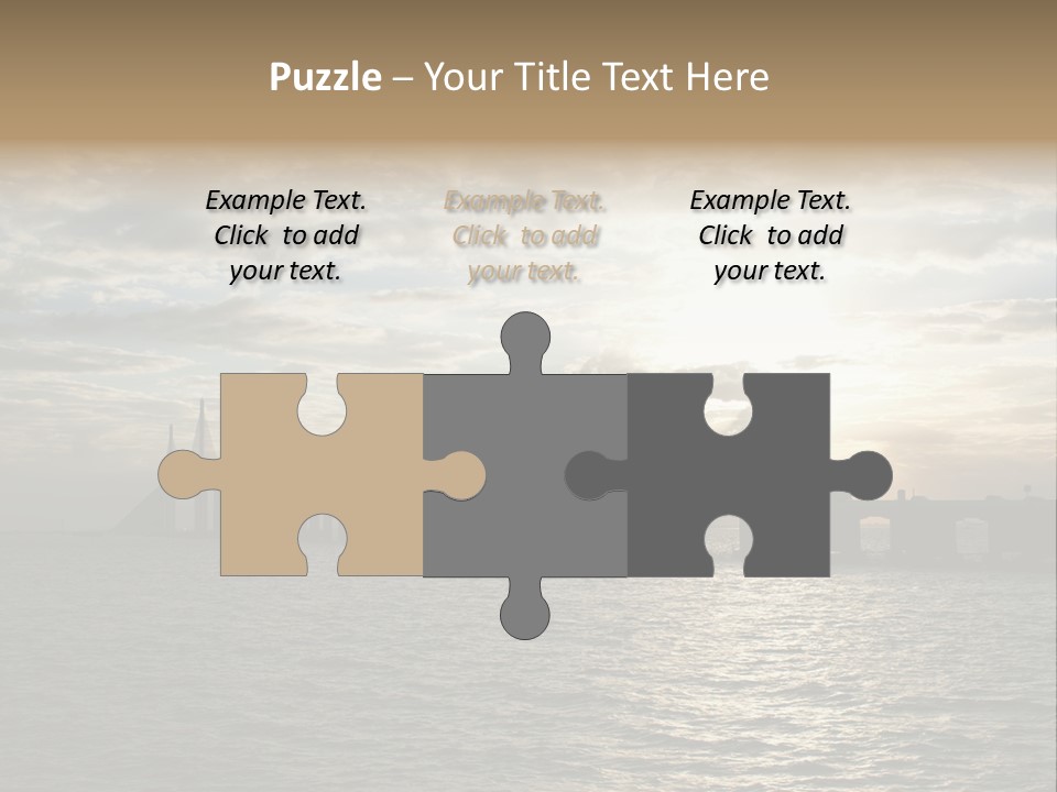 Water Clouds Bridge PowerPoint Template