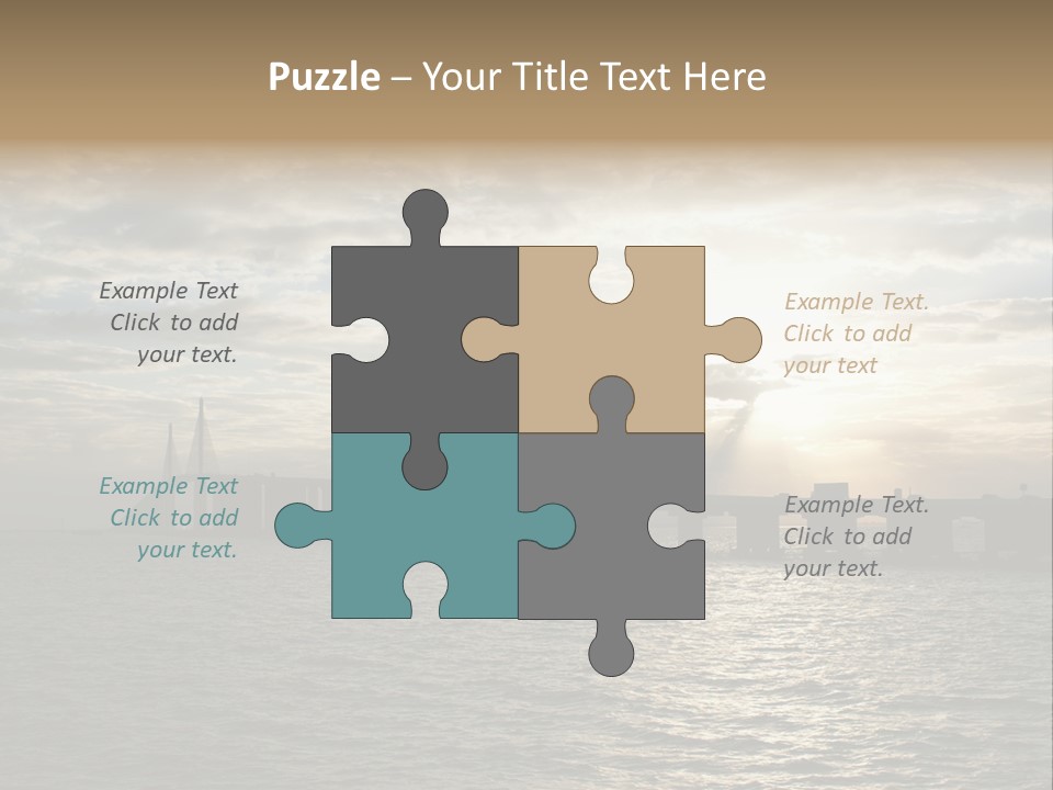 Water Clouds Bridge PowerPoint Template