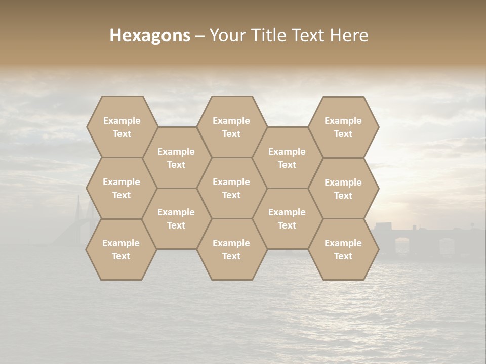 Water Clouds Bridge PowerPoint Template