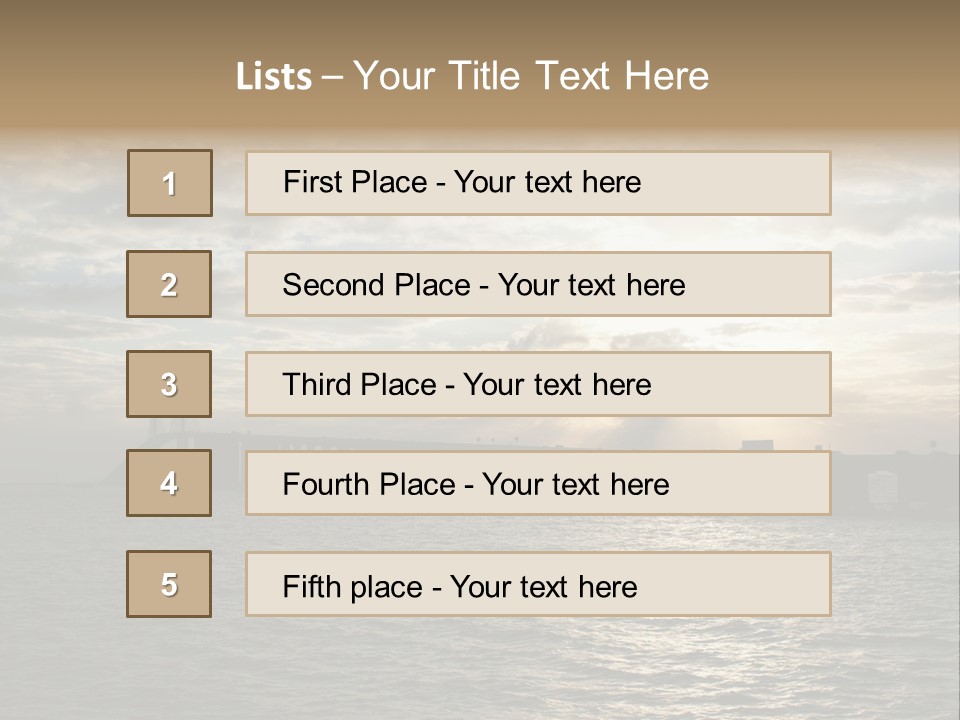 Water Clouds Bridge PowerPoint Template