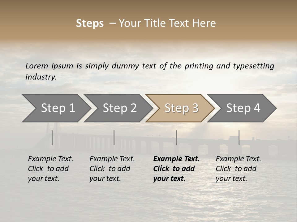 Water Clouds Bridge PowerPoint Template