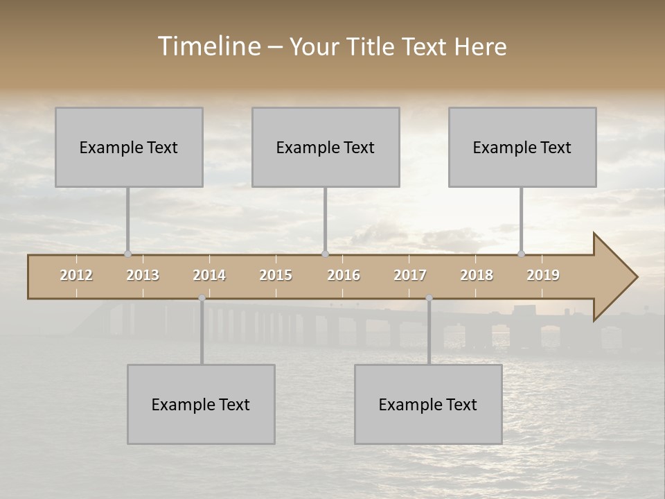 Water Clouds Bridge PowerPoint Template