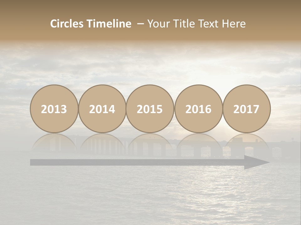 Water Clouds Bridge PowerPoint Template