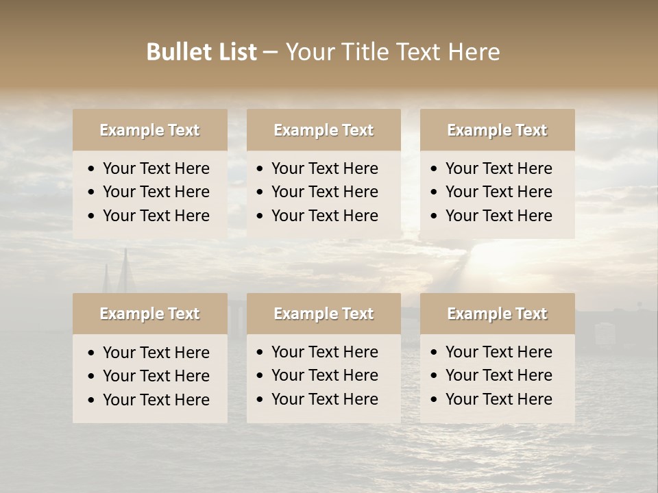Water Clouds Bridge PowerPoint Template