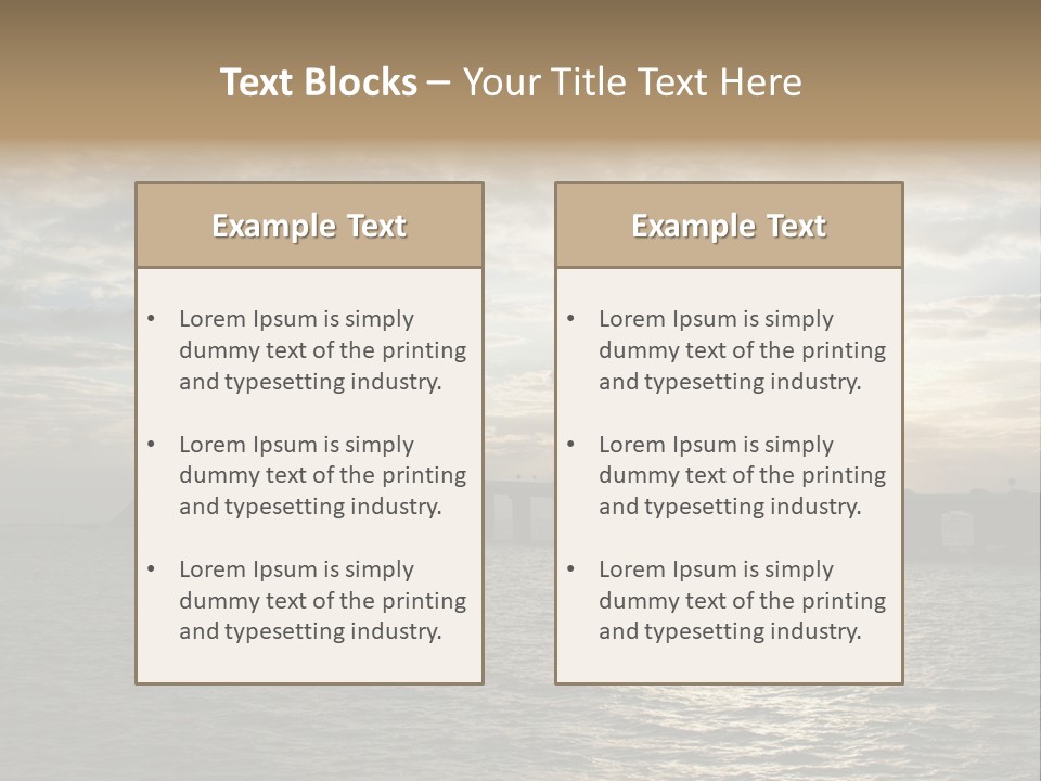 Water Clouds Bridge PowerPoint Template