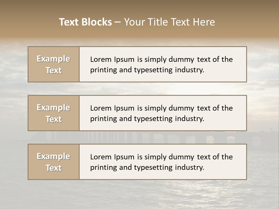 Water Clouds Bridge PowerPoint Template