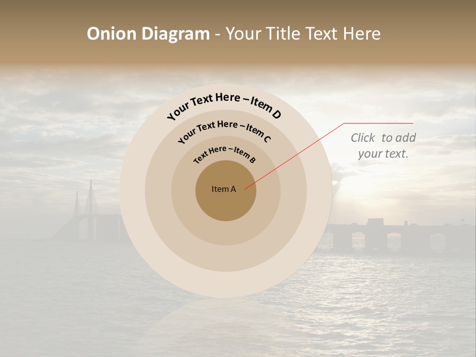 Water Clouds Bridge PowerPoint Template