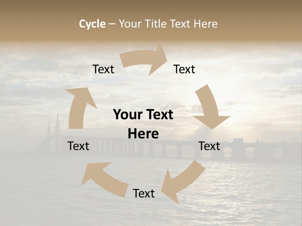 Water Clouds Bridge PowerPoint Template