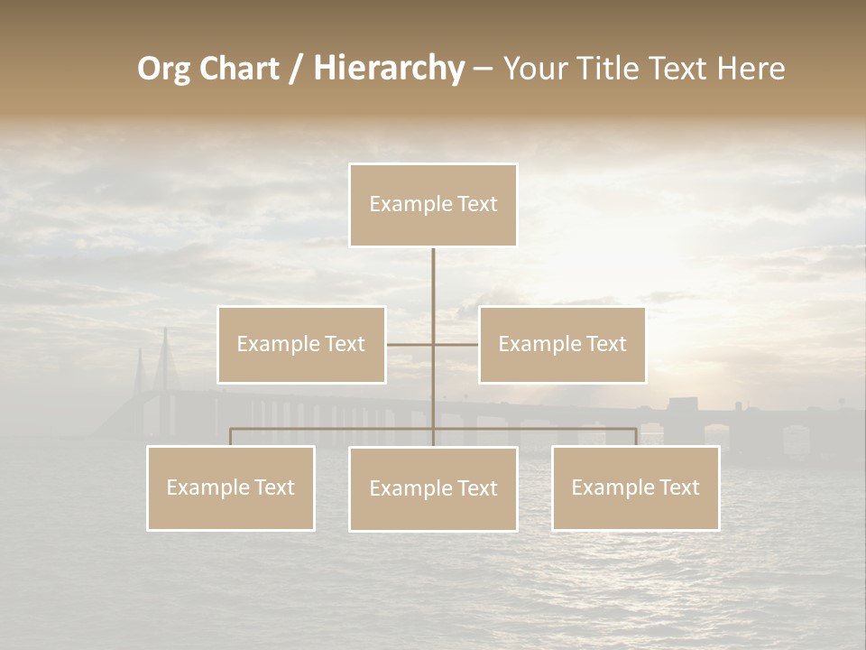 Water Clouds Bridge PowerPoint Template