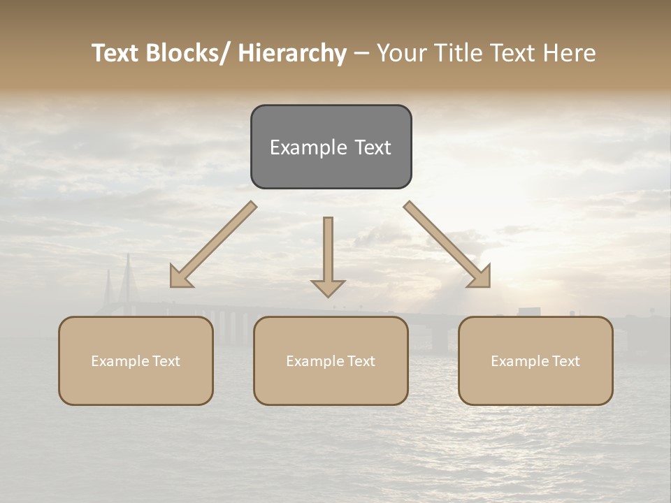 Water Clouds Bridge PowerPoint Template