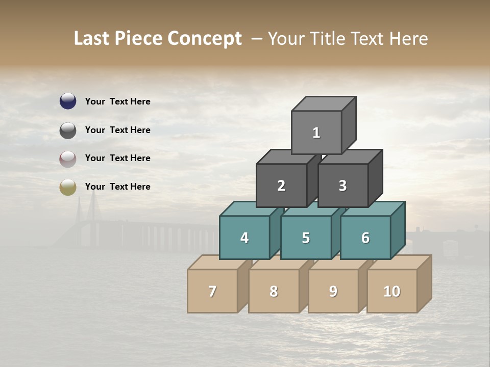 Water Clouds Bridge PowerPoint Template