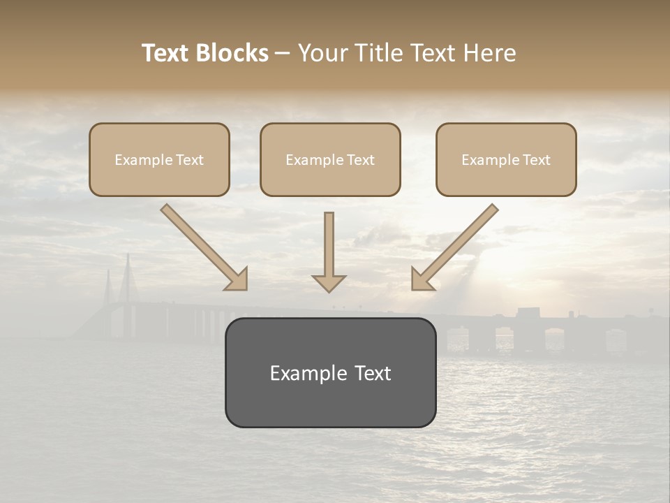 Water Clouds Bridge PowerPoint Template