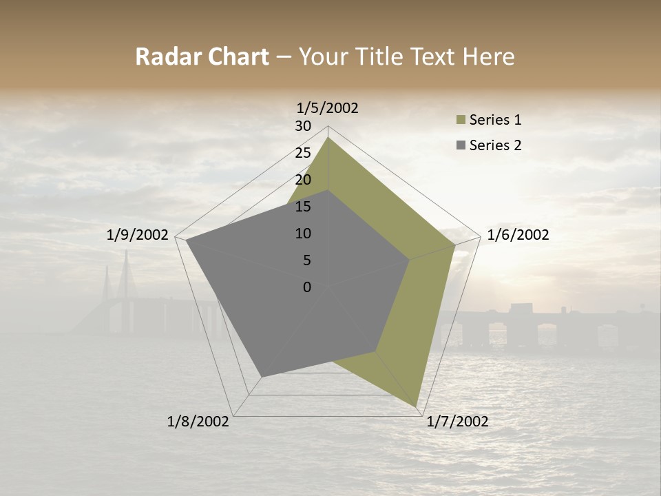 Water Clouds Bridge PowerPoint Template