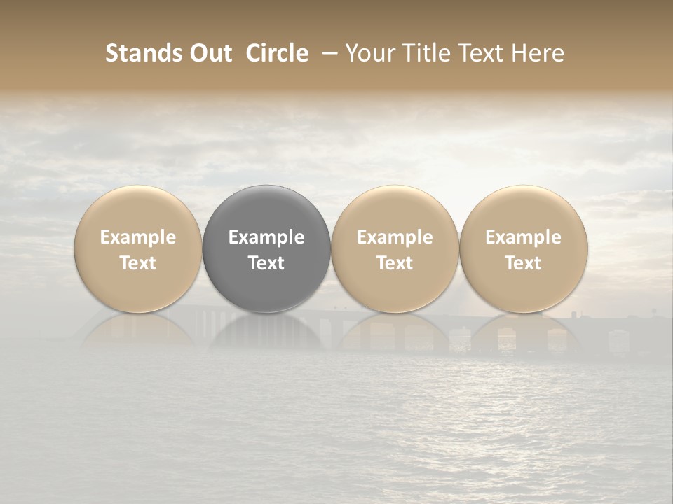 Water Clouds Bridge PowerPoint Template