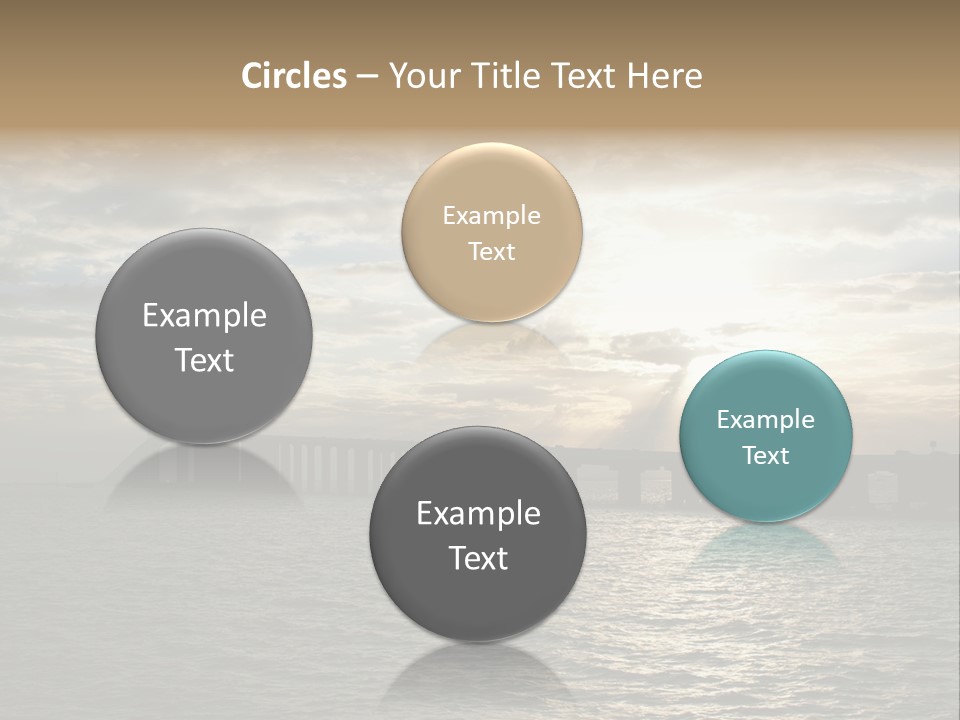 Water Clouds Bridge PowerPoint Template