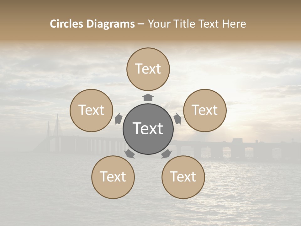 Water Clouds Bridge PowerPoint Template