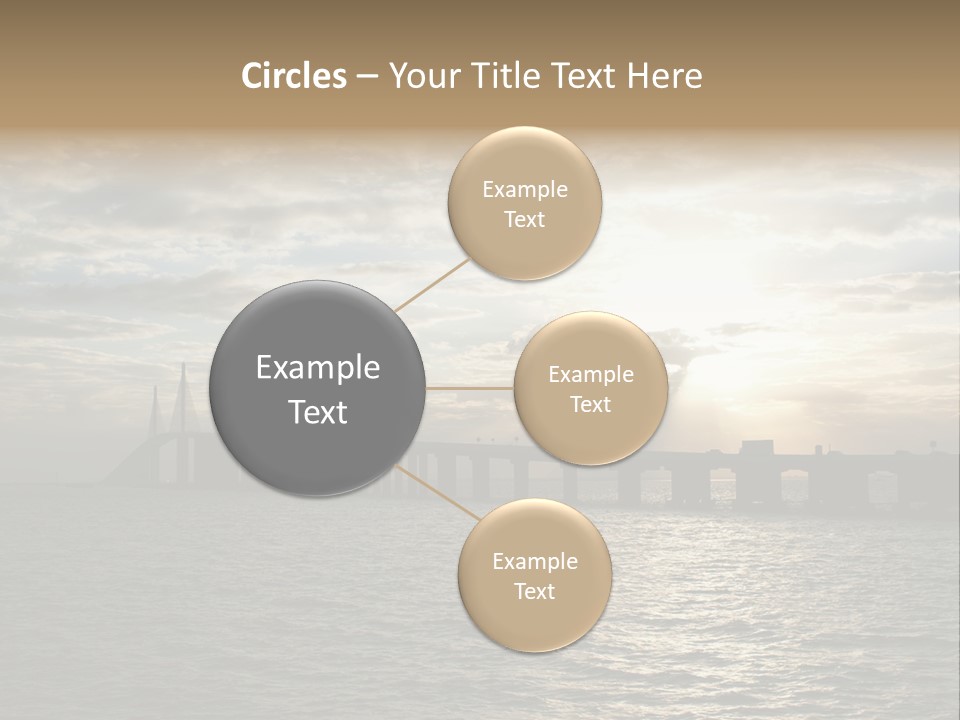 Water Clouds Bridge PowerPoint Template