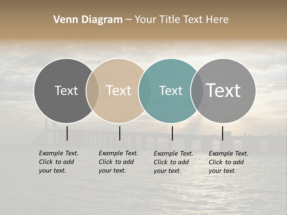 Water Clouds Bridge PowerPoint Template