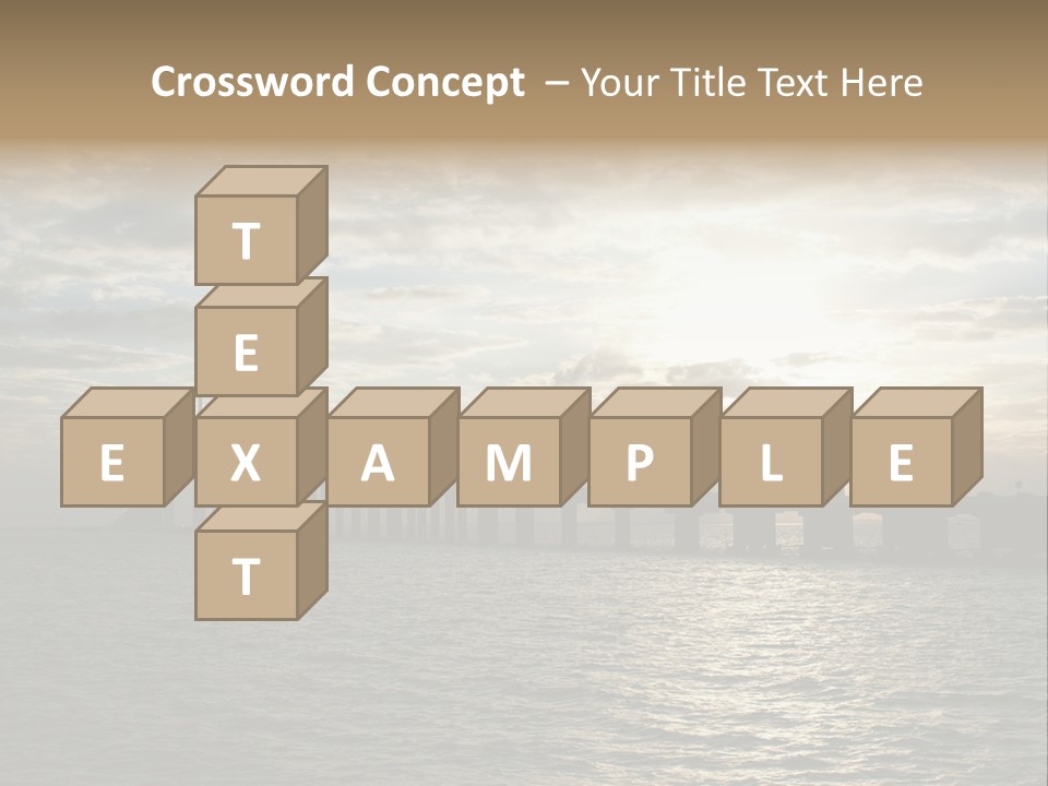 Water Clouds Bridge PowerPoint Template