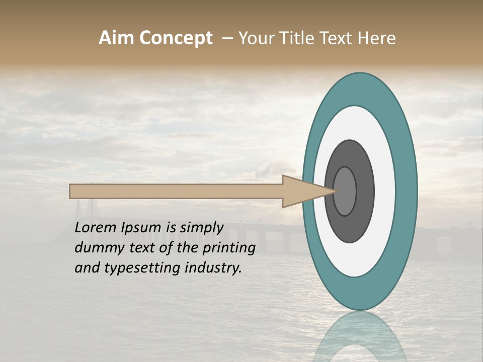 Water Clouds Bridge PowerPoint Template