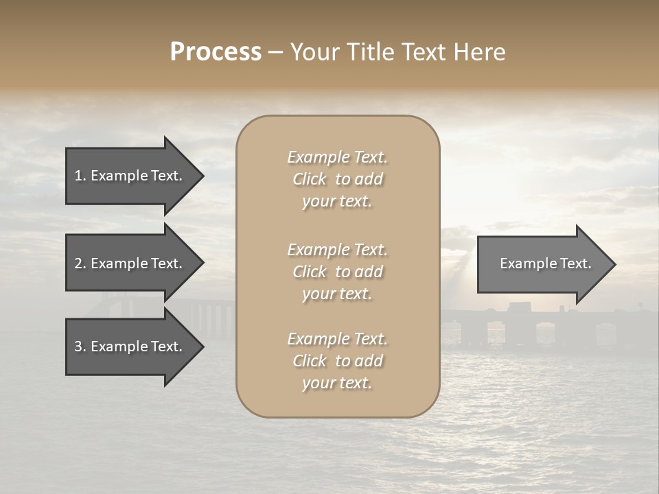 Water Clouds Bridge PowerPoint Template