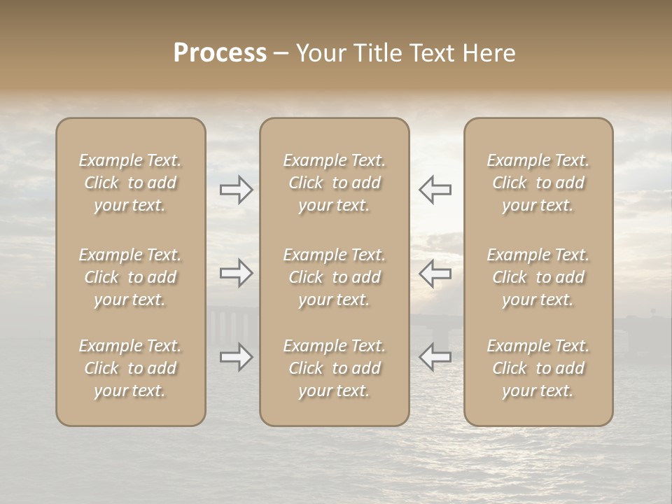 Water Clouds Bridge PowerPoint Template