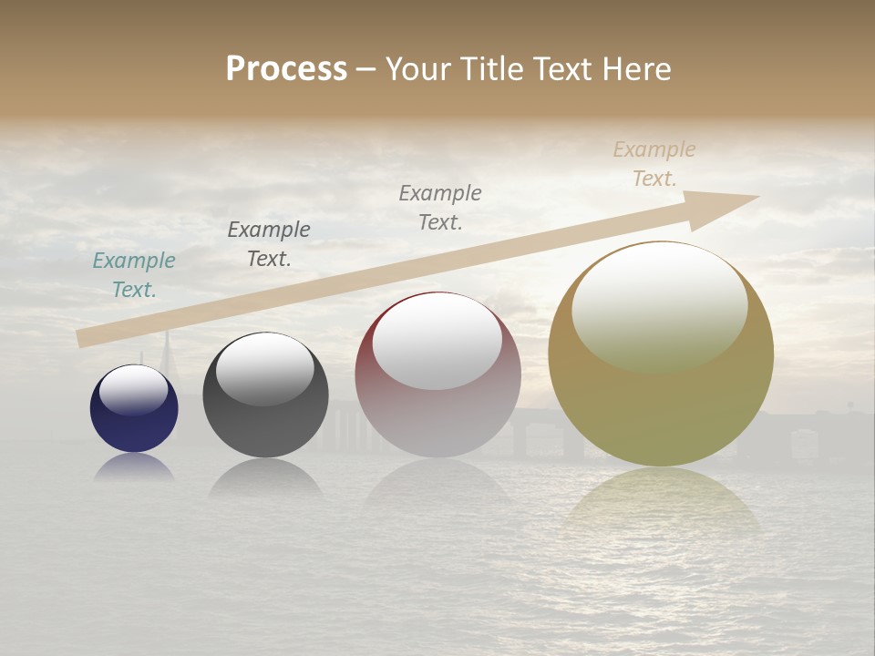 Water Clouds Bridge PowerPoint Template