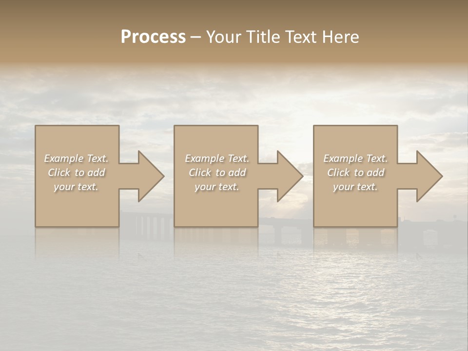 Water Clouds Bridge PowerPoint Template