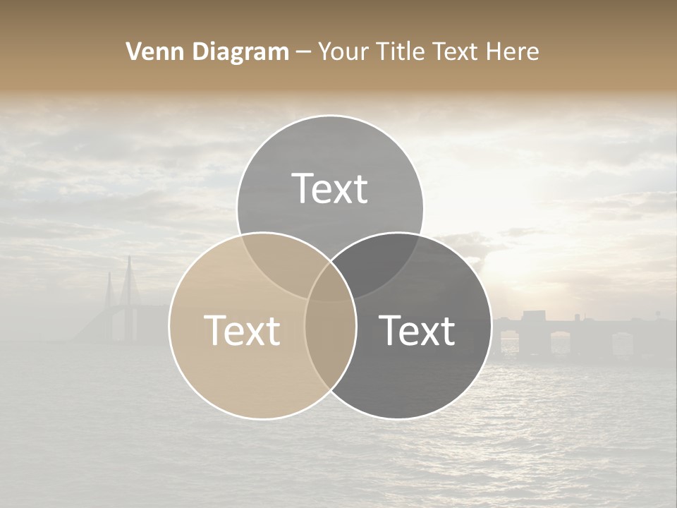 Water Clouds Bridge PowerPoint Template